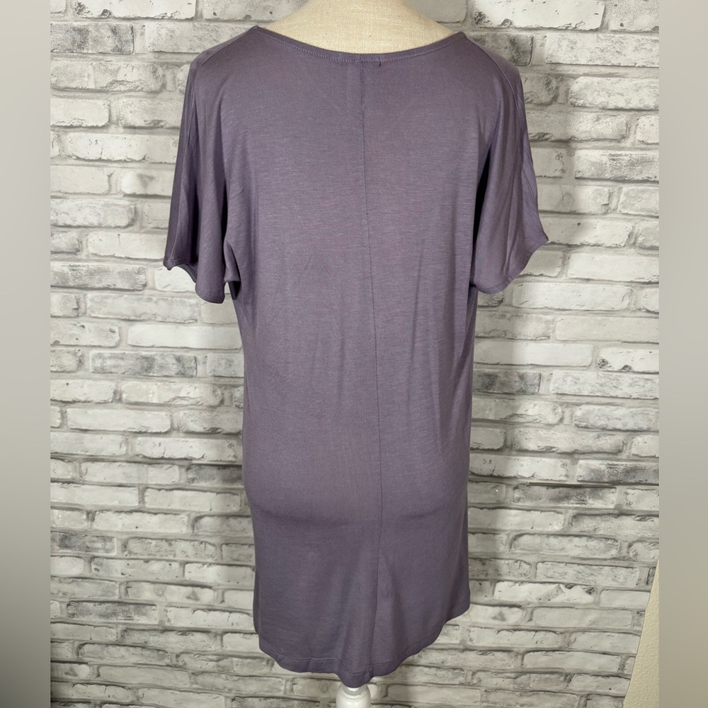 Mark Elegant Purple Draped Top Blouse - Picture 5 of 9